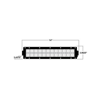 Dual Row LED Lightbar 14 Inch