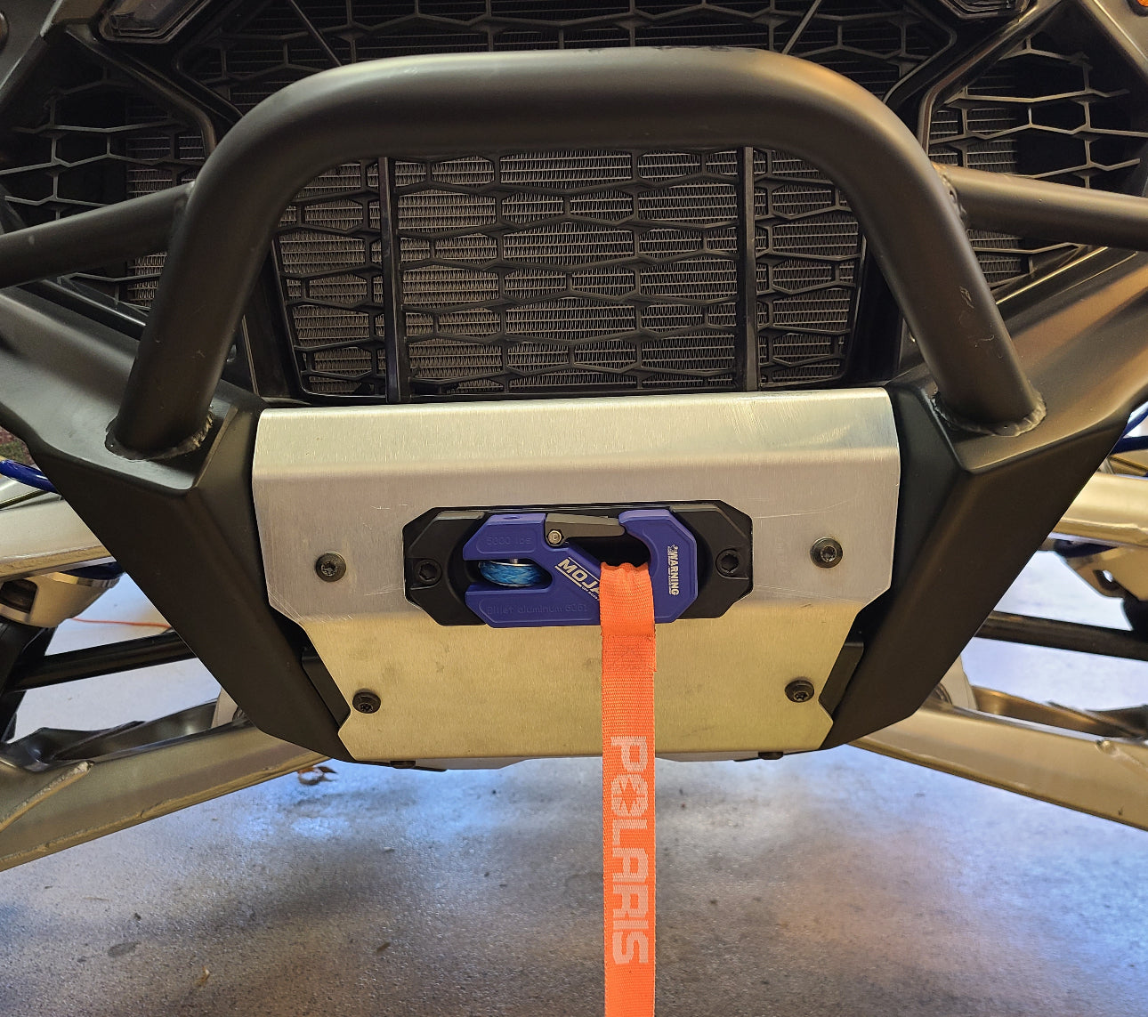 Side By Side / UTV Aluminum Recessed Winch Shackle with Fairlead Kit, closed latch (LIFE TIME WARRANTY*)