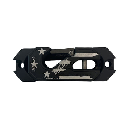 Side By Side / UTV Aluminum Recessed Winch Shackle with Fairlead Kit, closed latch (LIFE TIME WARRANTY*)