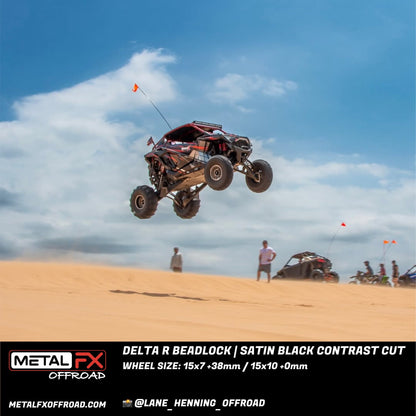 Delta R Beadlock | Satin Black Contrast Cut