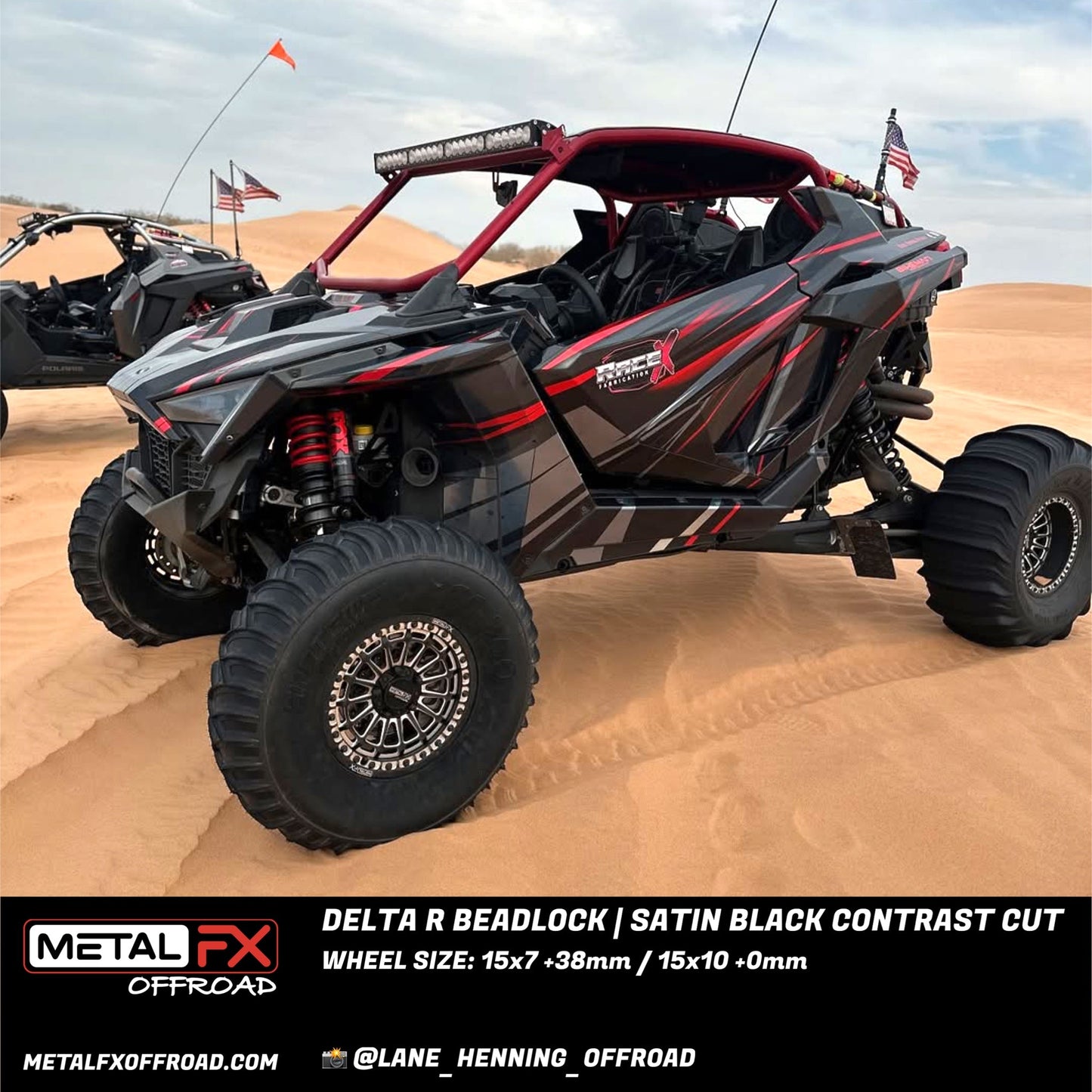 Delta R Beadlock | Satin Black Contrast Cut