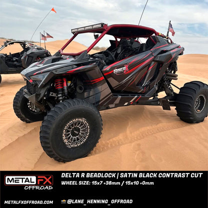 Delta R Beadlock | Satin Black Contrast Cut