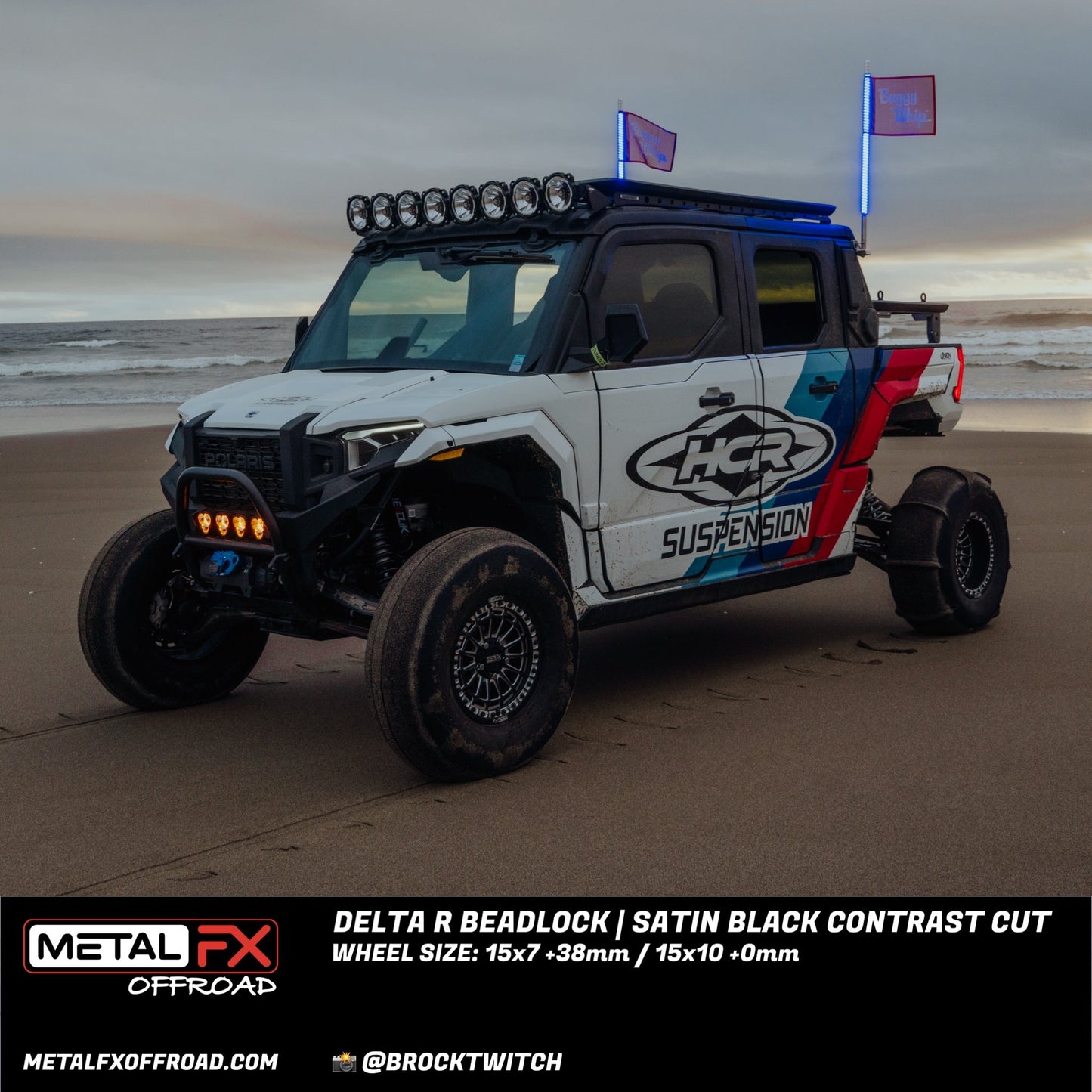 Delta R Beadlock | Satin Black Contrast Cut