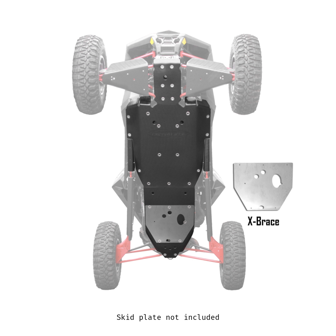 Polaris RZR RS1 X-Brace for UHMW Skid Plate