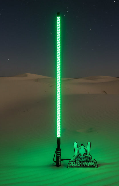 V2 Black Out LED Whip: The Ultimate Stealth Single