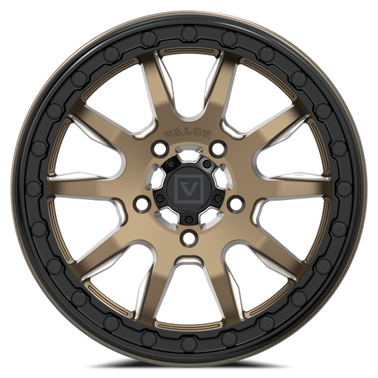V15 Beadlock UTV Wheel Beadlock Satin Bronze
